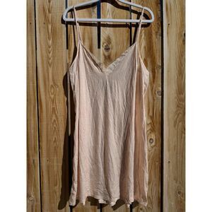 Victoria's Secret Pale Pink Shimmery Gold Thin Flow Intimate Evening Slip Gown L